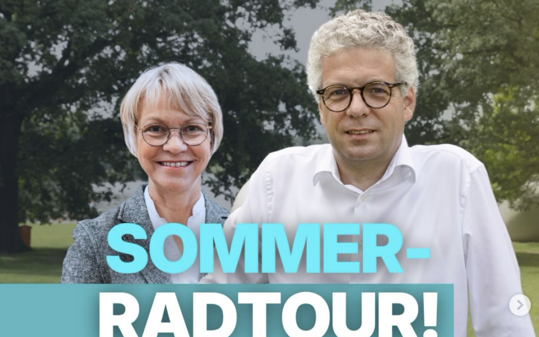 Rauf auf die Leeze – Sommer-Radtour der CDU Münster mit Dr. Stefan Nacke und Dorothee Feller